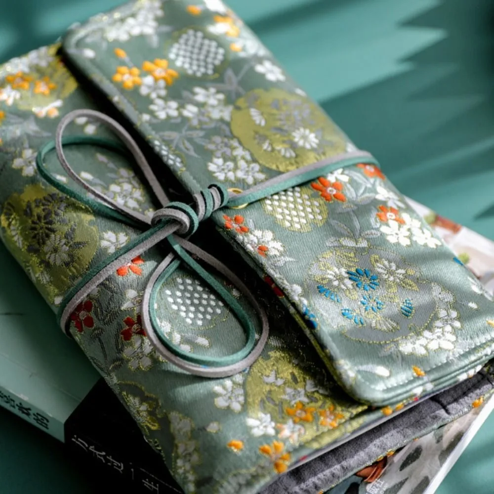 90 folhas flor pano caderno grade em branco estilo chinês caderno de folhas soltas para fazer lista papelaria escritório caderno estudantes