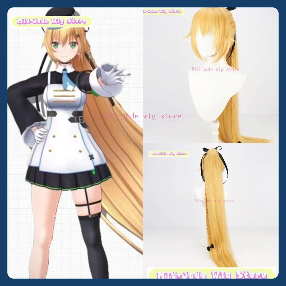 

Mid-jade Wig Store VTuber Kongou Iroha Cosplay Wig Anime Game Role-playing Synthetic Hair Halloween Party Costumes Props
