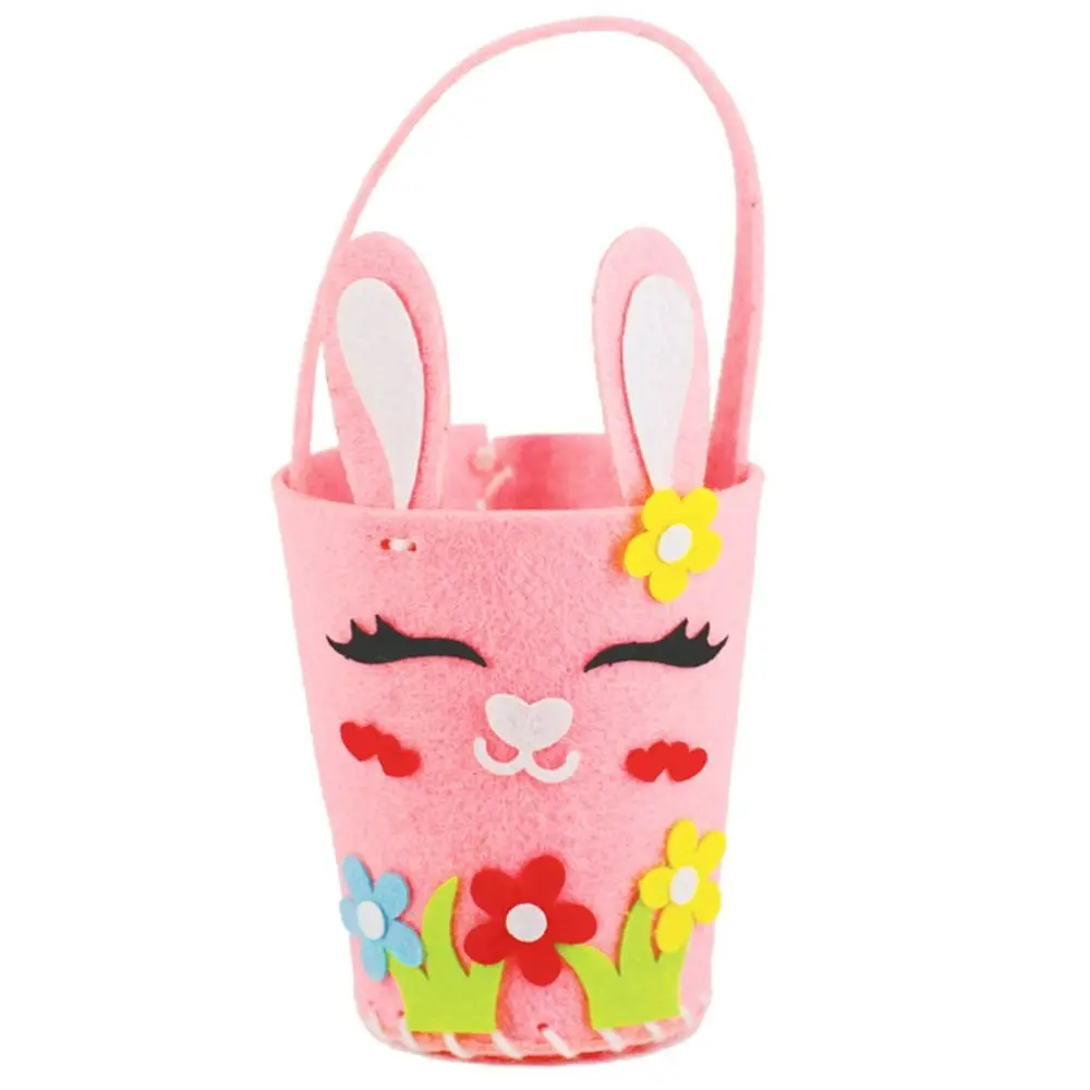 Easter Egg DIY Easter Flower Basket Easter Bunny Decorated Painted Eggshell Handbag House Decoracion Non-woven Fabric