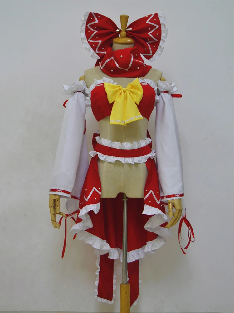 

Customisation Cosplay Hakurei Reimu The Orient Project Cos Anime Games Costume Sexy Summer Suit Full Set Female