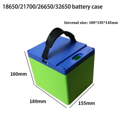 Caja de batería de litio para bicicleta eléctrica, carcasa de plástico para motocicleta, 18650/21700/26650/32650, 12V, 24V, 36V, 48V, 20Ah, 30Ah, 50Ah