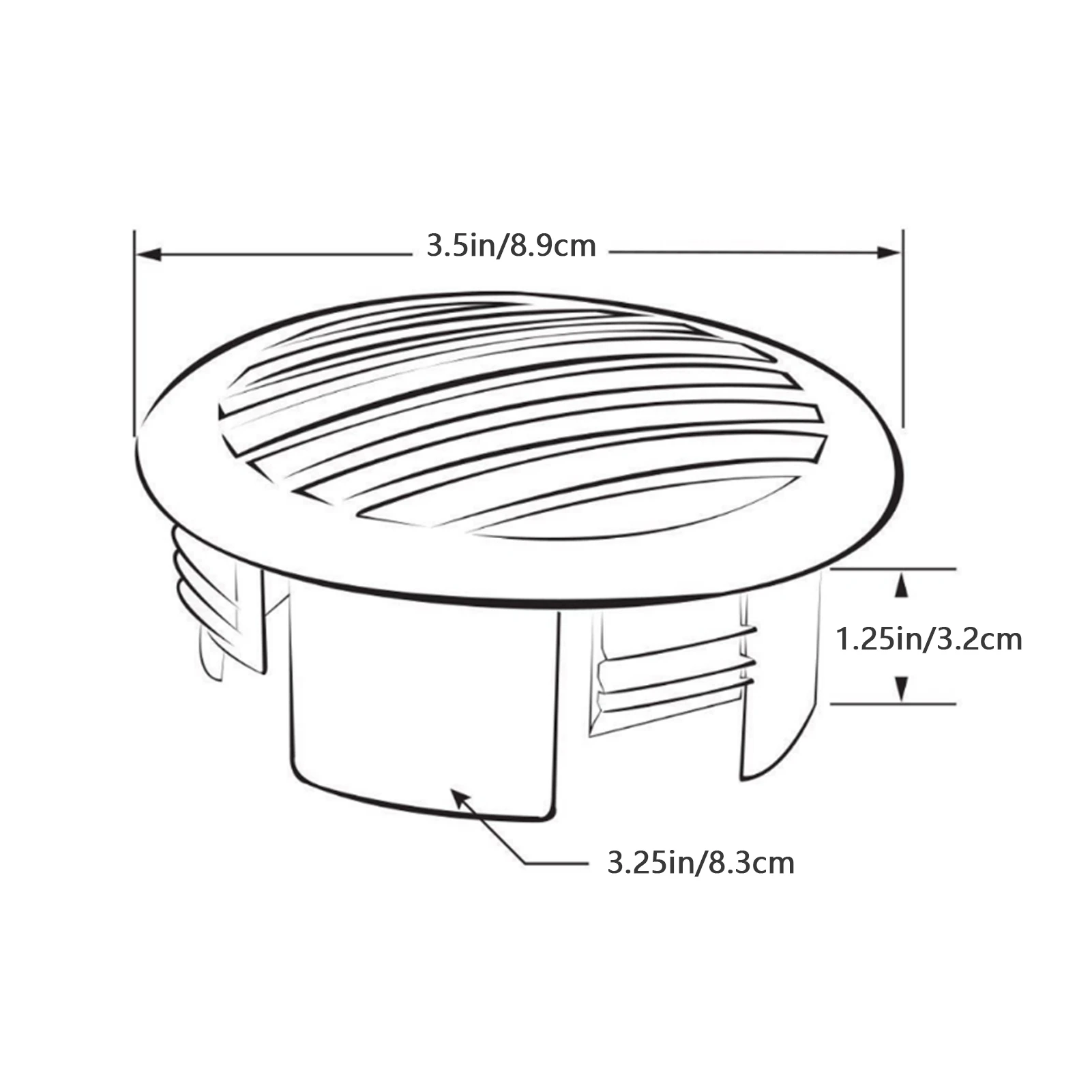 4pcs Boats Airflow Vent Cover 3.5in 316 Stainless Steel High Polished Cap for Yachts RVs