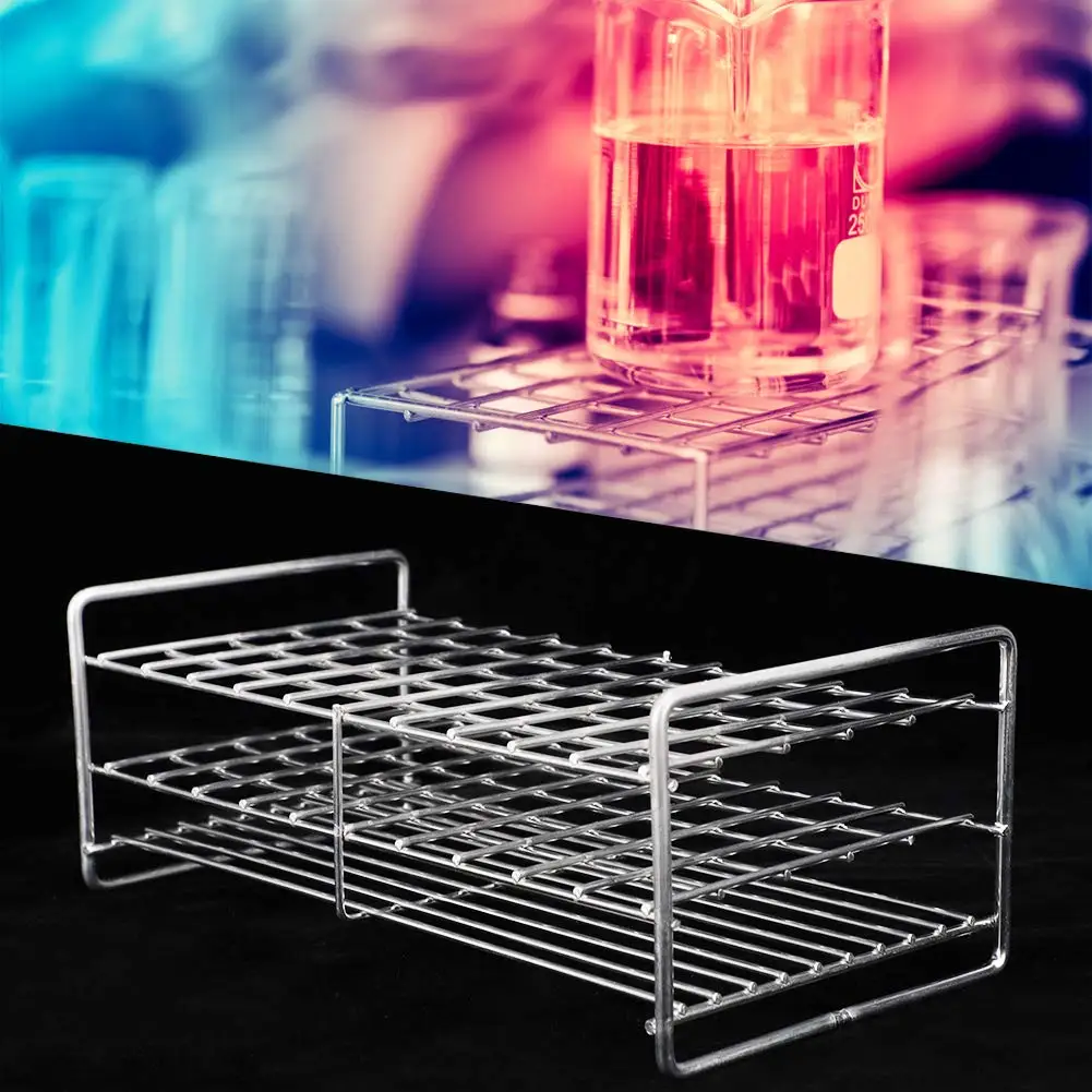 18.5mm 50 Holes Stainless Steel Medical for Test Tube Rack Customizable OEM Lab Supplies Efficient for Test Tube Holder
