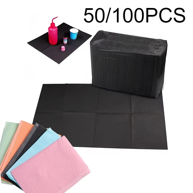 

50/100 шт., многоцветная одноразовая ткань для чистки татуировок, водонепроницаемый материал, чистящая подушечка, клейкий инструмент для ресниц, аксессуары для татуировок