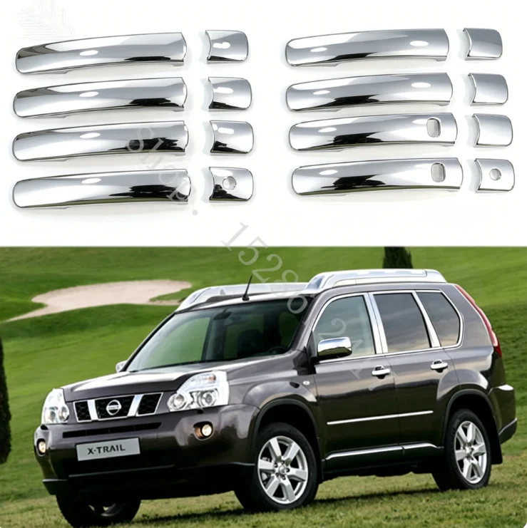 for Nissan X-Trail X trail T31 2007 2008 2009 2010 2011~2013 ABS Chrome car Door Handle Covers trim Door bowl Car Accessories