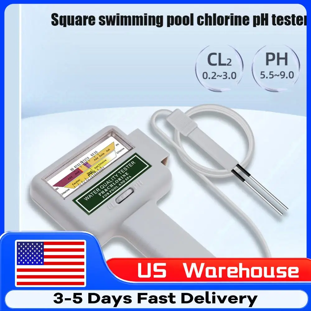 

Тестер хлора и pH-метр 2-в-1, портативный высокоточный прибор для измерения pH и хлора, простой в использовании для бассейнов и спа-салонов