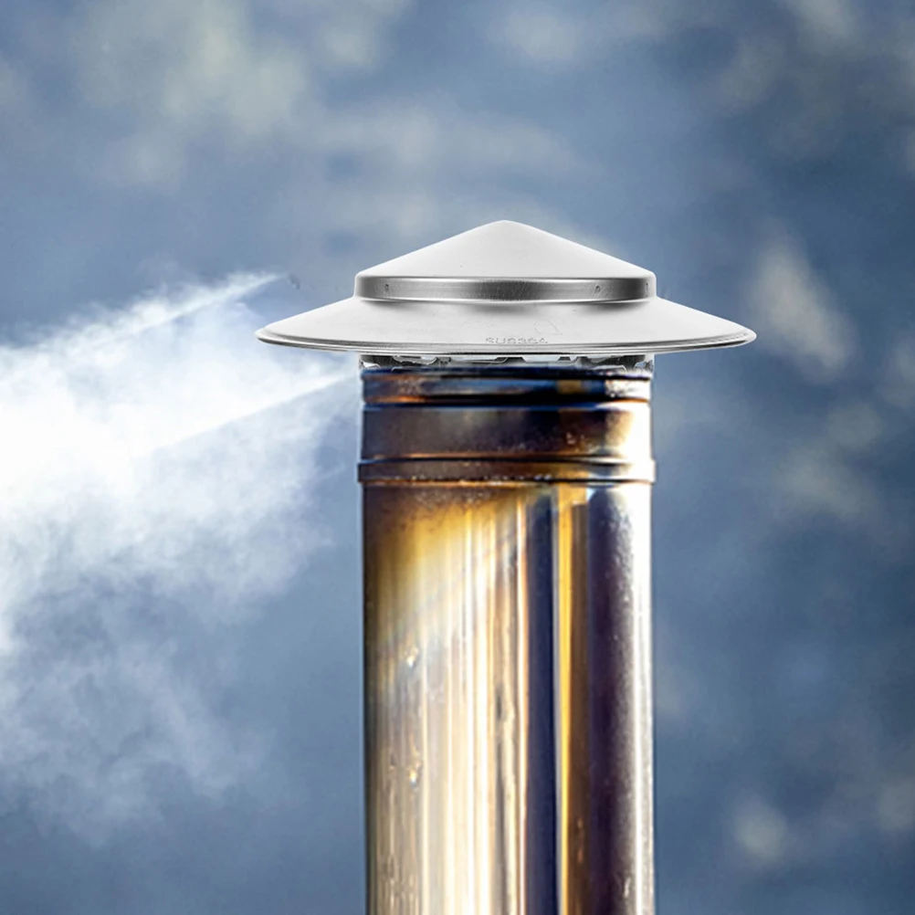 

Chimney Cap Stainless Steel Windproof Rainproof Snowproof Smokestack Cover Vent Protector Funnel Roof Accessories Fireplace