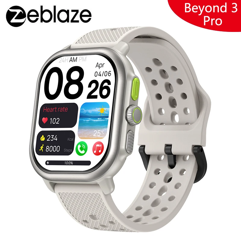 

Zeblaze Beyond 3 PRO GPS Smart Watch Phone Calls Built-in GPS & Route Import 2.15'' HD AMOLED Bluetooth Watch Health Tracker