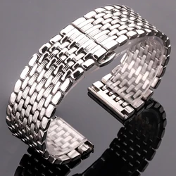 Stainless Steel Watch Bracelet 16 18 20mm 22mm Solid Strap for Men Women Galaxy Watch 7 Ultra Huawei Watch GT 4 Smartwatch Band