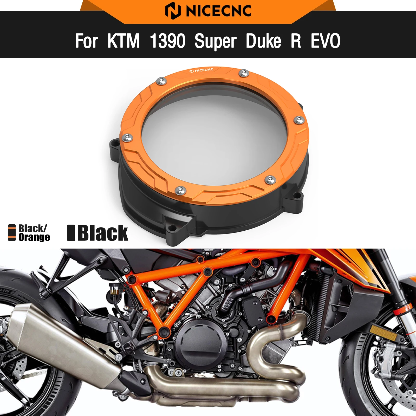 ل KTM 1390 سوبر ديوك R/EVO 2024-2025 غطاء قابض المحرك حامي 1390 سوبر ديوك R 2024 2025 1390 سوبر ديوك R EVO 2024-25