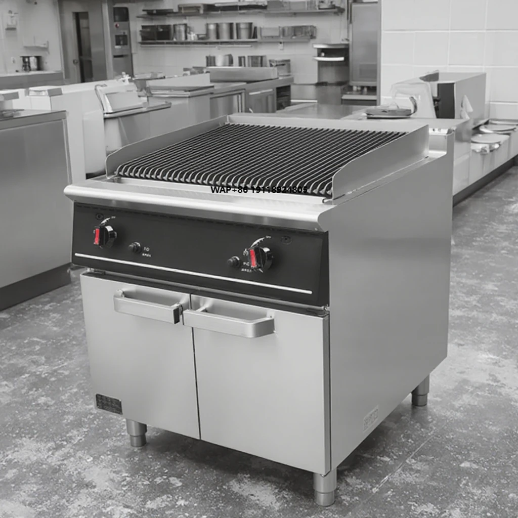 

Large-Capacity 60cm Stainless Steel Lava Rock BBQ Grill Electric Kitchen Equipment for Simultaneous Servings of 10+