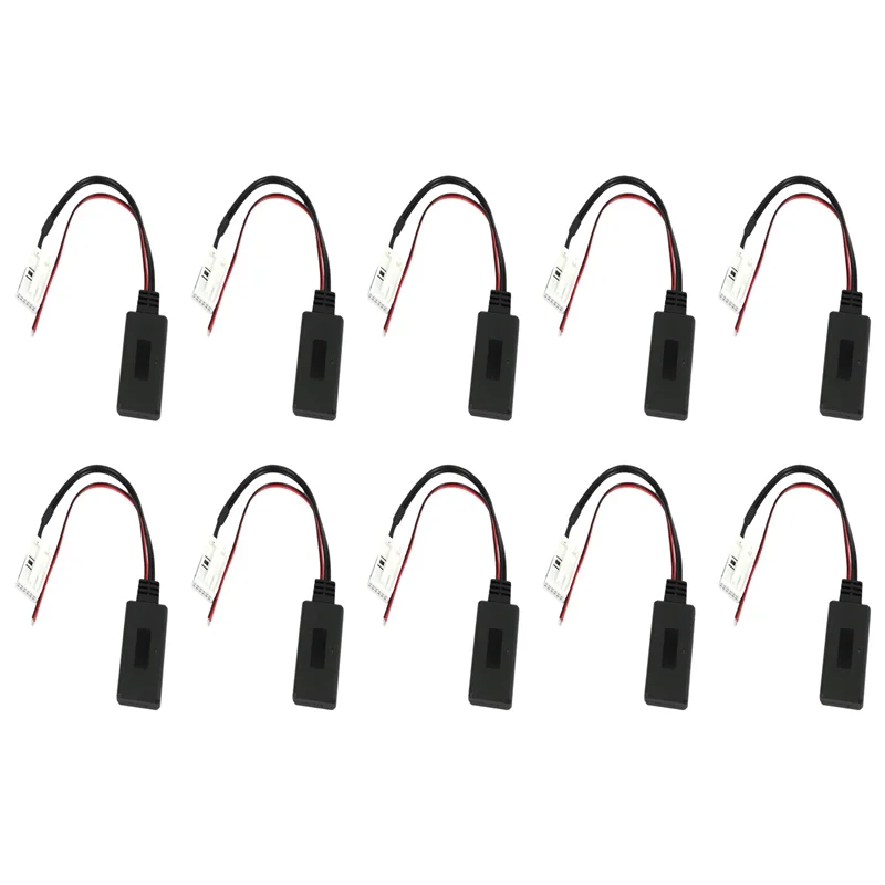 

10X для 207 307 407 308 для Citroen C2 C3 RD4 Автомобильный 12-контактный модуль Bluetooth Беспроводное радио AUX-In Aux Кабель-адаптер