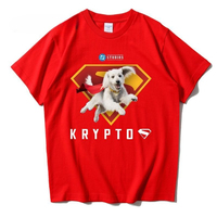 Summer Men's Short Sleeve DC Super British Movie Peripheral Heritage Heritage Legendary Krypton Dog Krypto Cotton T-Shirt