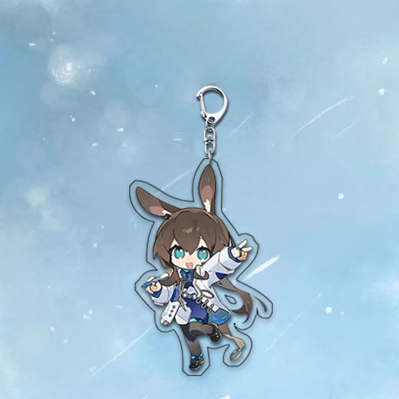 Arknights Amiya Chongyue Crepuscolo Simpatico personaggio anime creativo Zaino periferico Ciondolo Portachiavi versatile personalizzato per cartoni animati