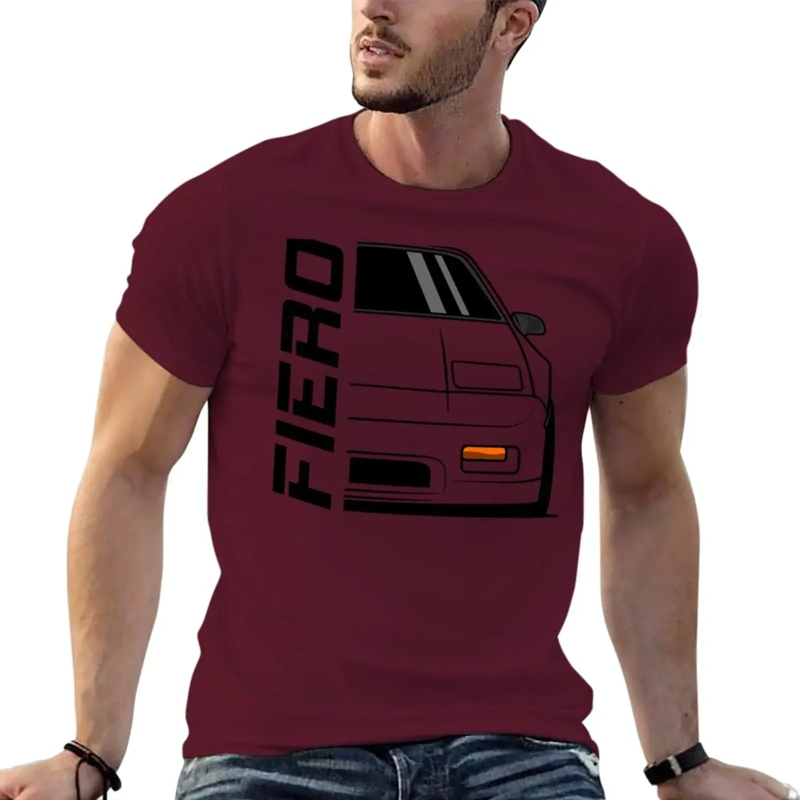 Front Racing Fiero sports fan graphic t shirt summer top oversized t shirts for men mens designer clothes new in tops & tees