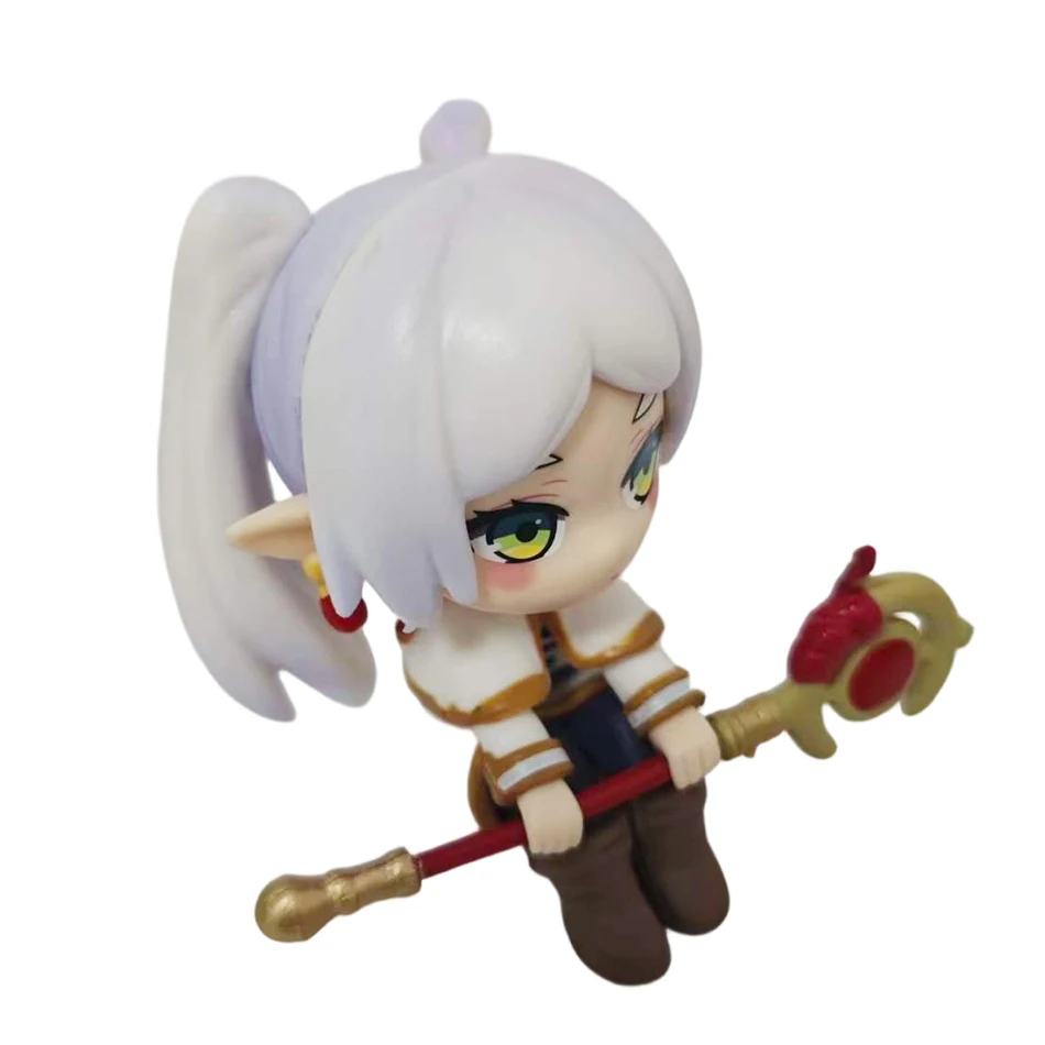 Frieren Beyond Journey's End Anime-Charakter Frieren Q-Version sitzende Figur aus PVC, Sammlermodell, Geschenk für Anime-Fans – Detail 4