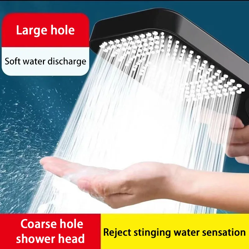 

Adjustable Shower Head With 3 Modes Large Flow Panel Shower Head High Pressure Water Saving Shower Faucet Bathroom Accessories