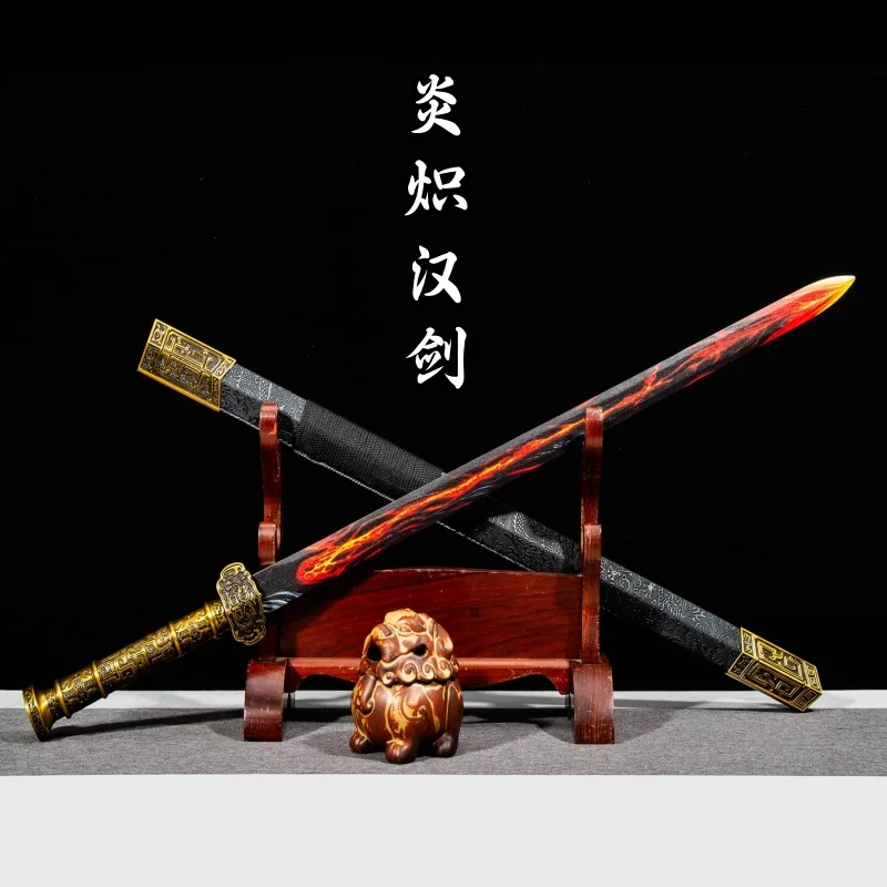 Longquan City Sword High Manganese Steel Integrated Han Sword Self Defense Ornament Collection Ancient Style Decoration