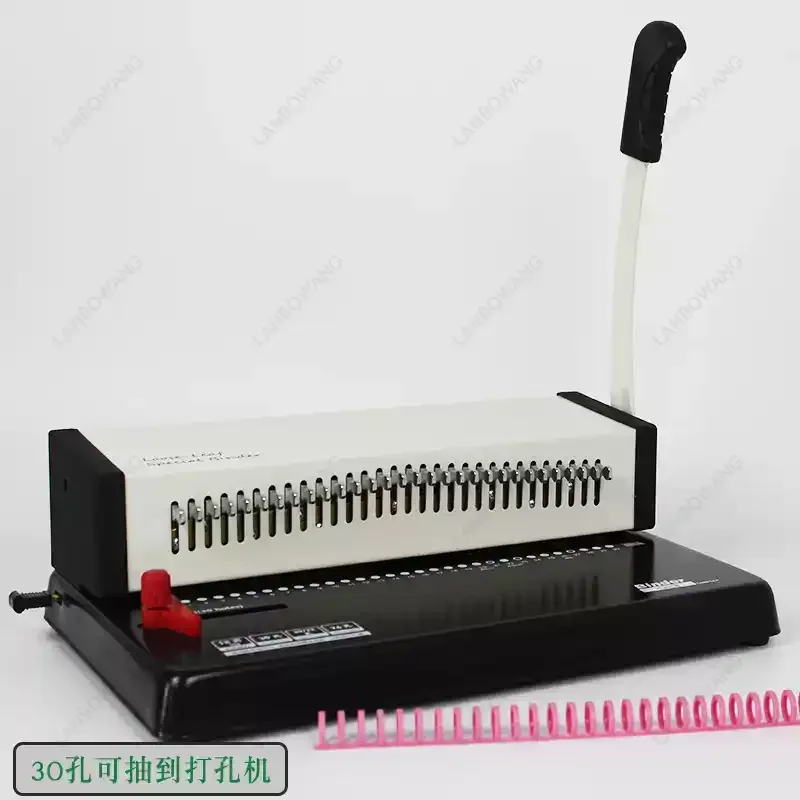 30 Circular Holes Loose Leaf Punching Binding Machine Manual Puncher For A4 B5 A5 Paper