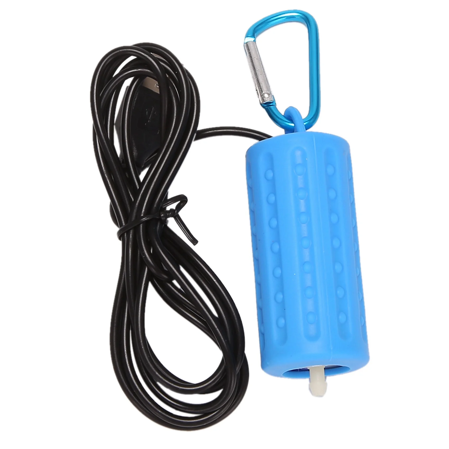 2X مضخة تهوية صغيرة USB مضخة هواء مهوية حوض السمك فائقة الهدوء خزان أسماك صغير الذهاب مضخة أكسجين الصيد ——أزرق-[Cilae]