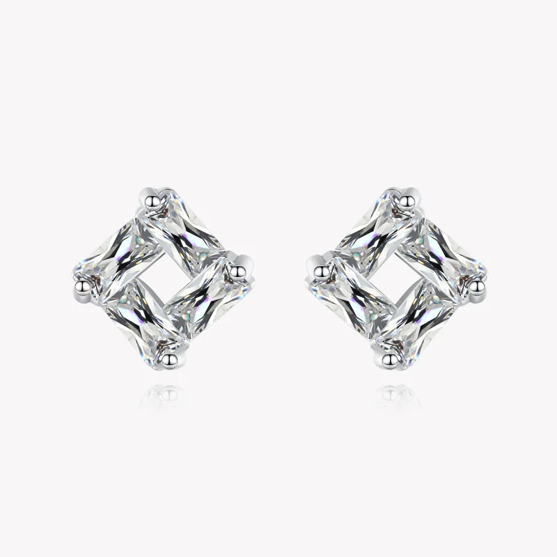 

Квадратные серьги из стерлингового серебра 925 пробы Aretes Coreanos, 2023, новые поступления, ювелирные изделия с бриллиантами