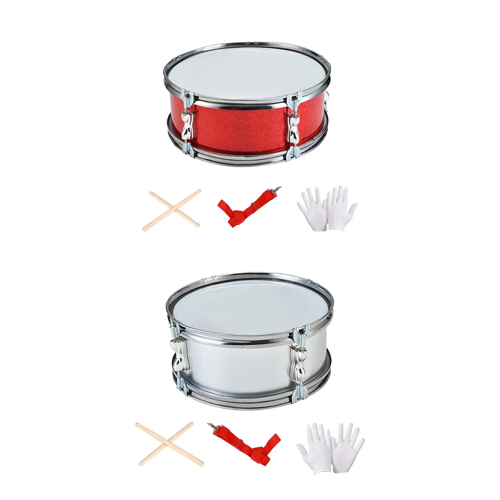 

11" Snare Drum, Music Learning Lightweight Portable Musical Instrument Music Drum Percussion Instrument for Beginners, Children