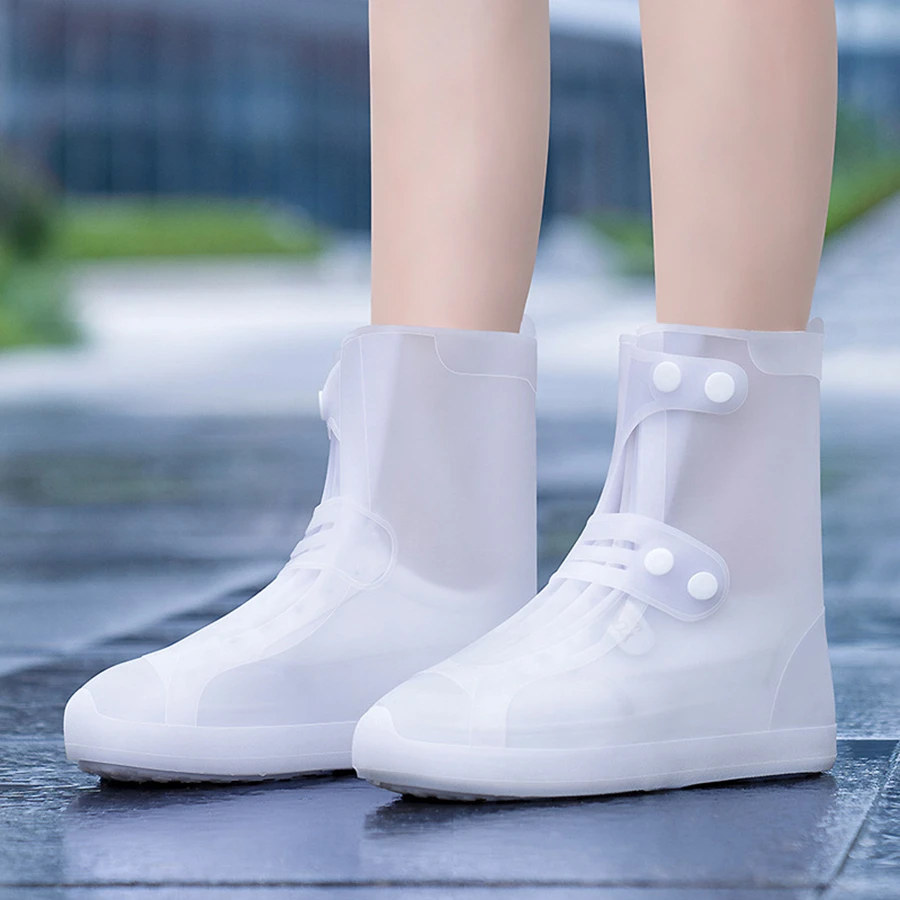 Gummi-Überschuhe für Erwachsene für den Außenbereich, wasserdichte Silikon-Überschuhe, Regentag-Schuhüberzug, wiederverwendbare rutschfeste Regenstiefel – Detail 11