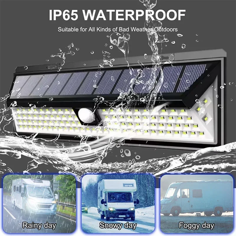 Super Bright 118 LED Solar Security Lights Outdoor Motion Sensor Wall Lights with 270° Wide Angle IP65 Waterproof Solar Lights