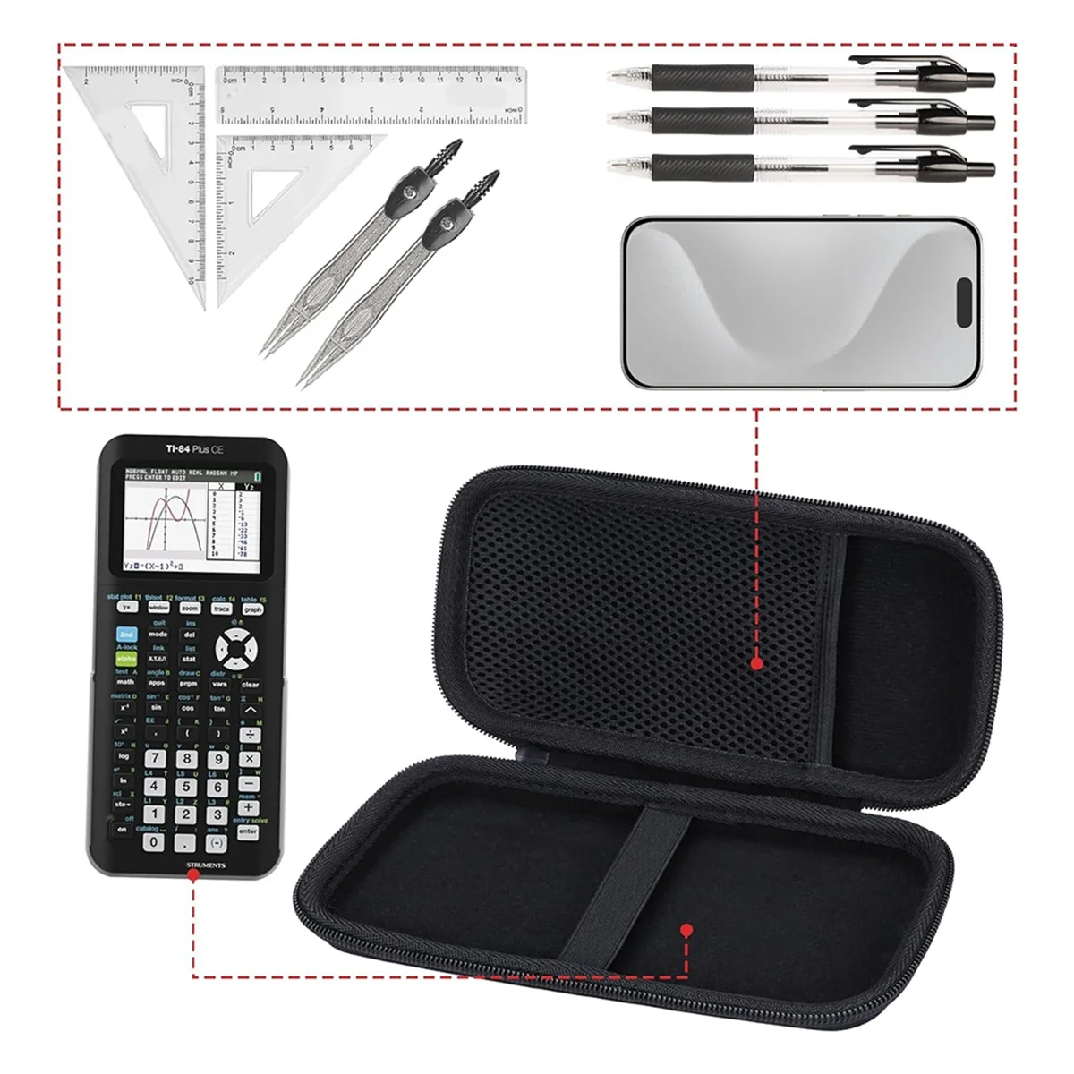 

ГОРЯЧИЙ жесткий чехол, совместимый с TI-84 Plus CE/TI-84 Plus/TI-Nspire CXII CAS/TI-Nspire CXII/TI-83 Plus/TI-89 Titanium/TI-85/TI-86