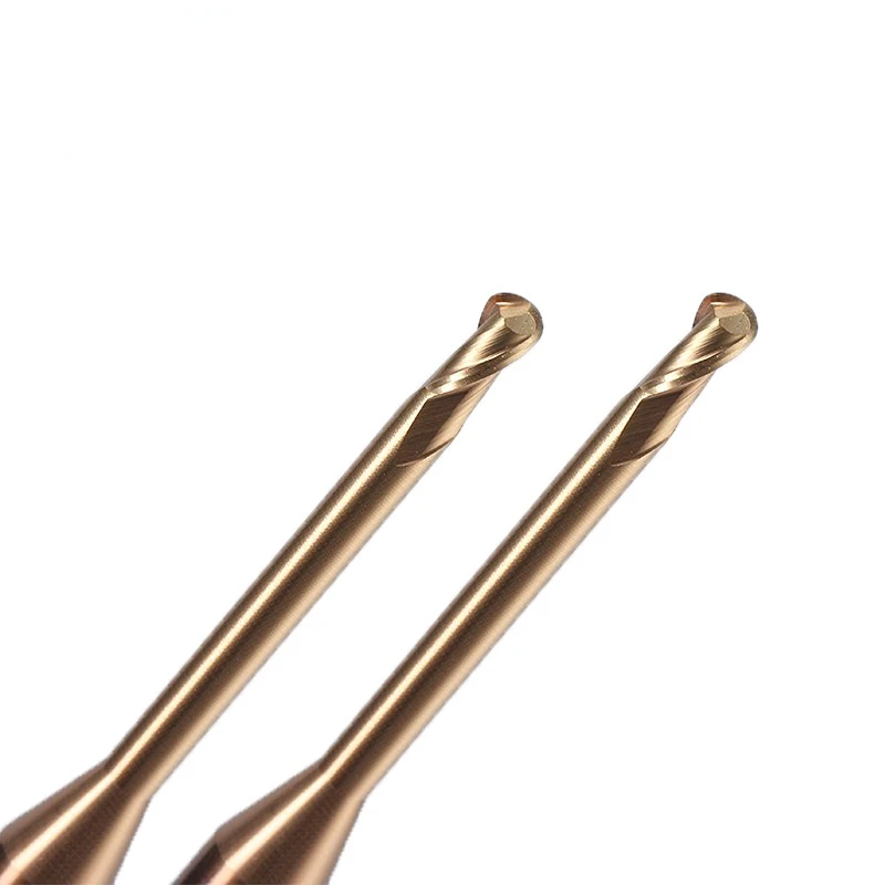 Imagem -03 - Carbide Long Neck Ball Nose End Mills Cortador Cnc Deep Groove Cortadores de Fresagem Router Bit Knife R0.15 r1 Endmills Hrc55 Hrc65