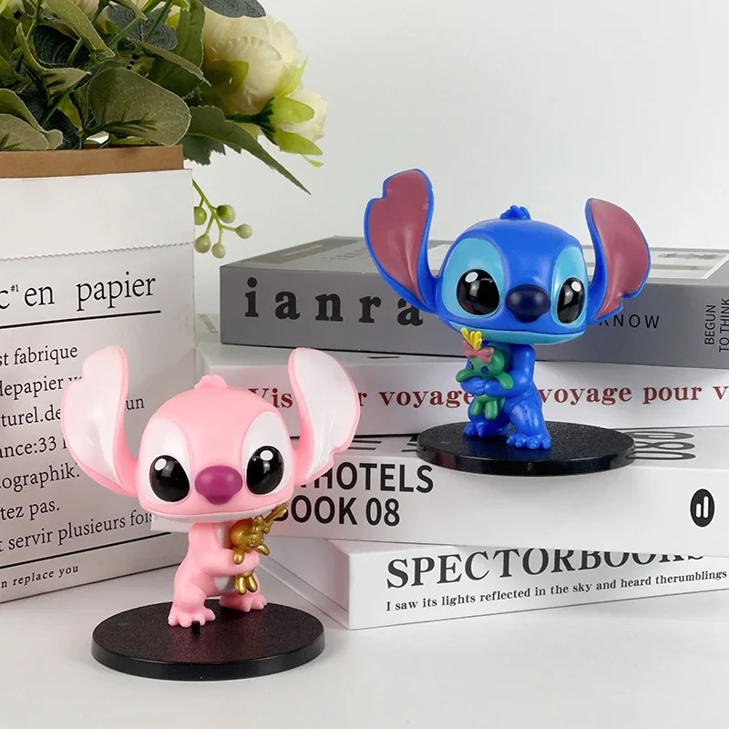 Hot Disney Cute Stitch Stacey Sound Talking and Light Hand Puppet Anime Action Figure Model Toy Kawaii Doll Kids regali di natale