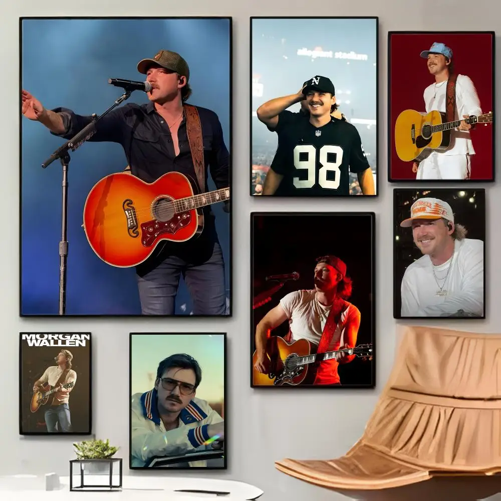 Singer M_Morgan W_wallen Poster Sticky Waterproof Coffee House Bar Room Wall Decor Gift
