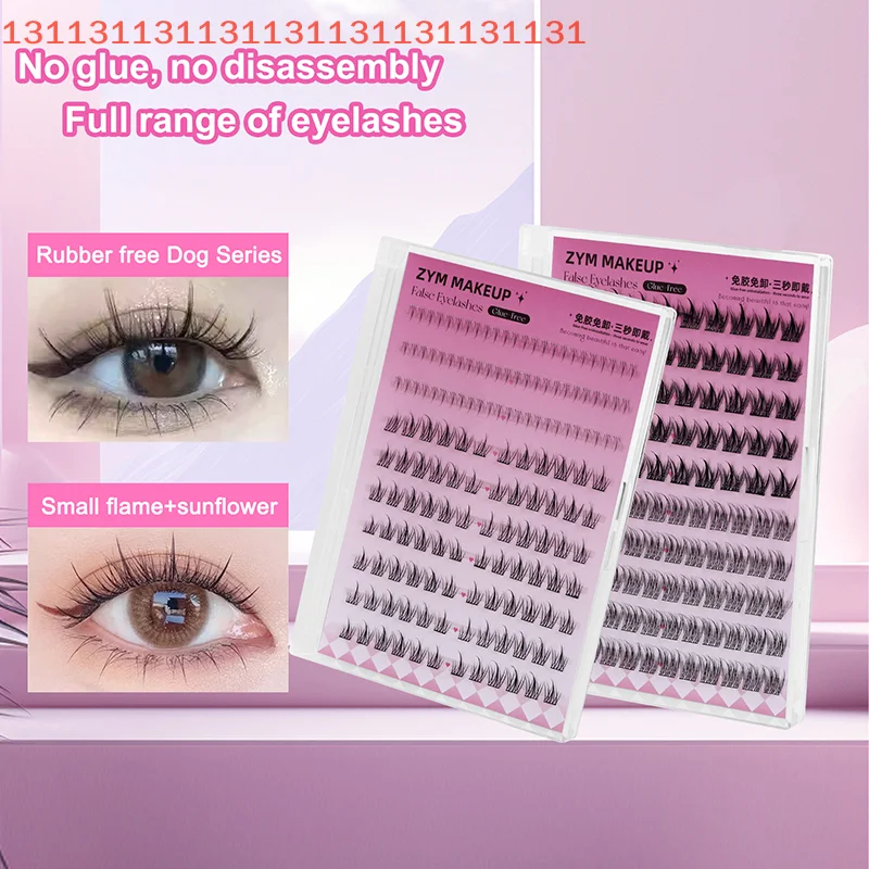 1 Box Pre Glued Eyelash Cluster No Need Glue Easy to Put on DIY Self Adhesive Eyelash Extension
