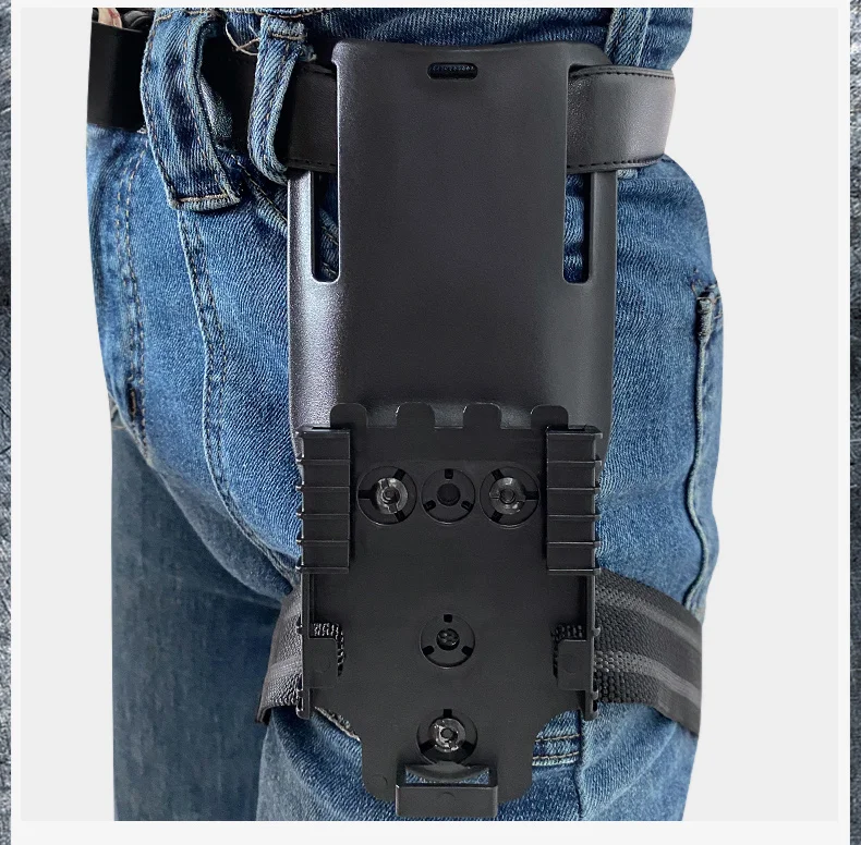 3-teiliges Drop-Leg-Holster-Set mit Schnellverschluss und QLS 19/22-Adapter – Gürtelschlaufe, bequem, elastisch und gummiert für Jagd und Angeln – Detail 6