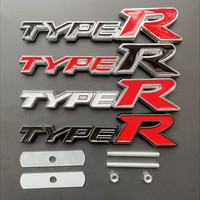 3D Metal Type R Logo Badge Car Front Grill Emblem For Honda Accord Civic FK2 FN2 EP3 Type S Type R Sticker Accessories