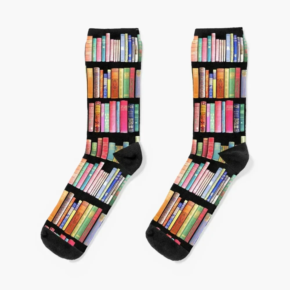 Bookworms Delight / Antique Book Library for Bibliophile Socks cool kawaii soccer anti-slip new in's Boy Socks Women's