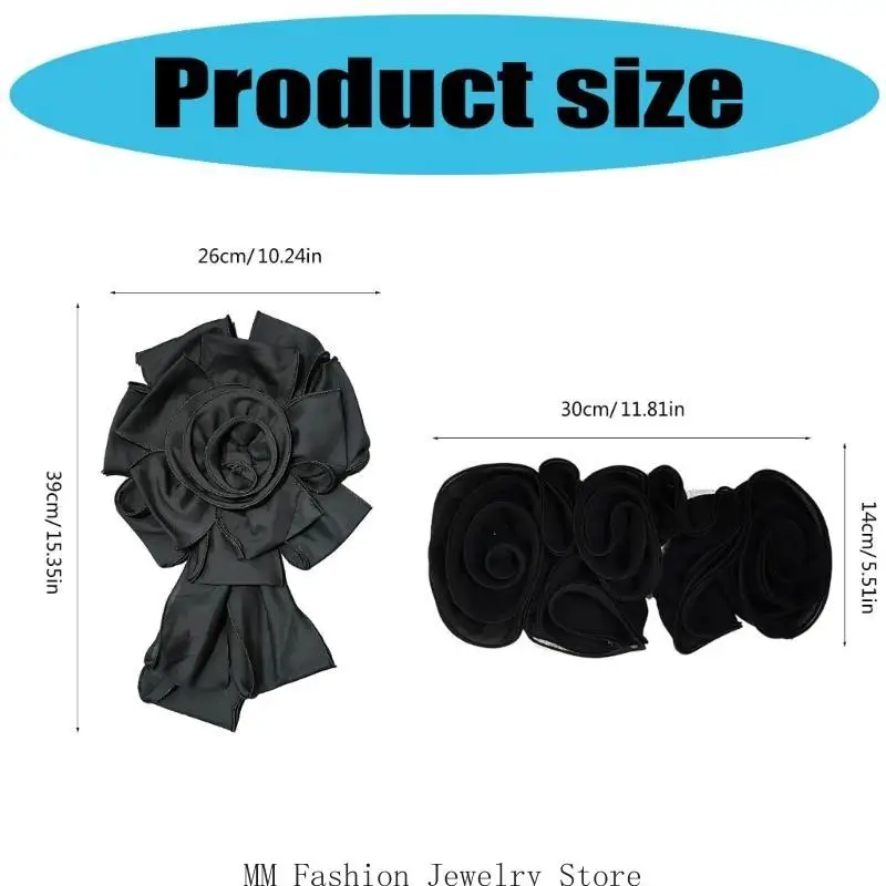 D0UB Creative Flower Patches Fashion Clothing Patches Detachable Dress Ornament Suitable for Weddings and Parties