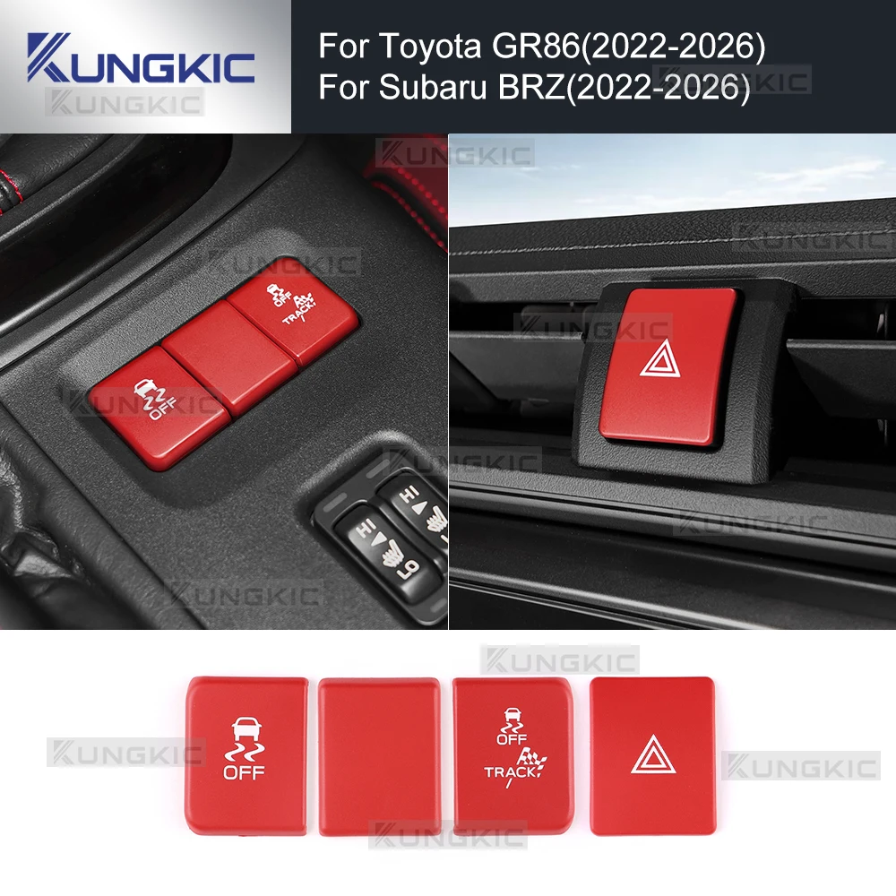 

For Subaru BRZ ZD8 2022-2026 Toyota GR86 ZN8 2021-2026 LHD RHD Car Manual Gear Shift Button & Warning Button ABS Decor Sticker