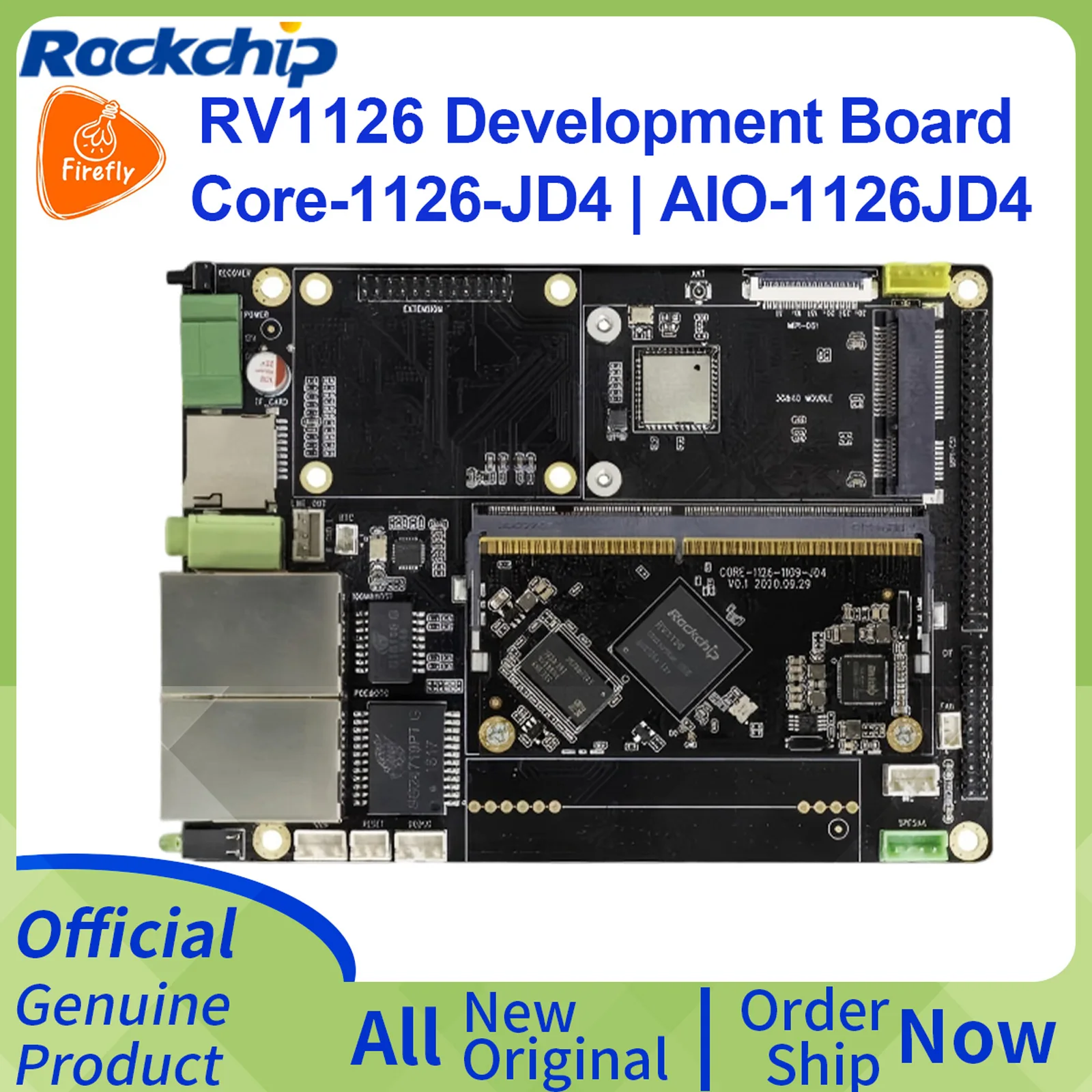 Firefly AIO-1126JD4 Core-1126-JD4 High-Performance AI Vision Board RV1126 Quad-Core Cortex-A55