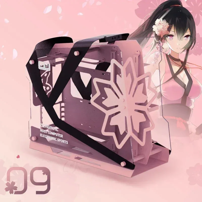 Yeston Sakura Zeaginal Zc-09 MATX Computadora totalmente de aluminio, chasis refrigerado