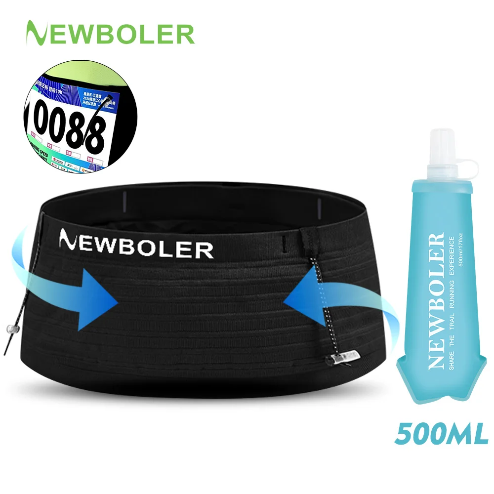 NEWBOLER Invisible Waist Bag Lightweight Breathable Elastic Running Phone Bag Foldable Gym Waist Belt Bag Portable Cycling Bag