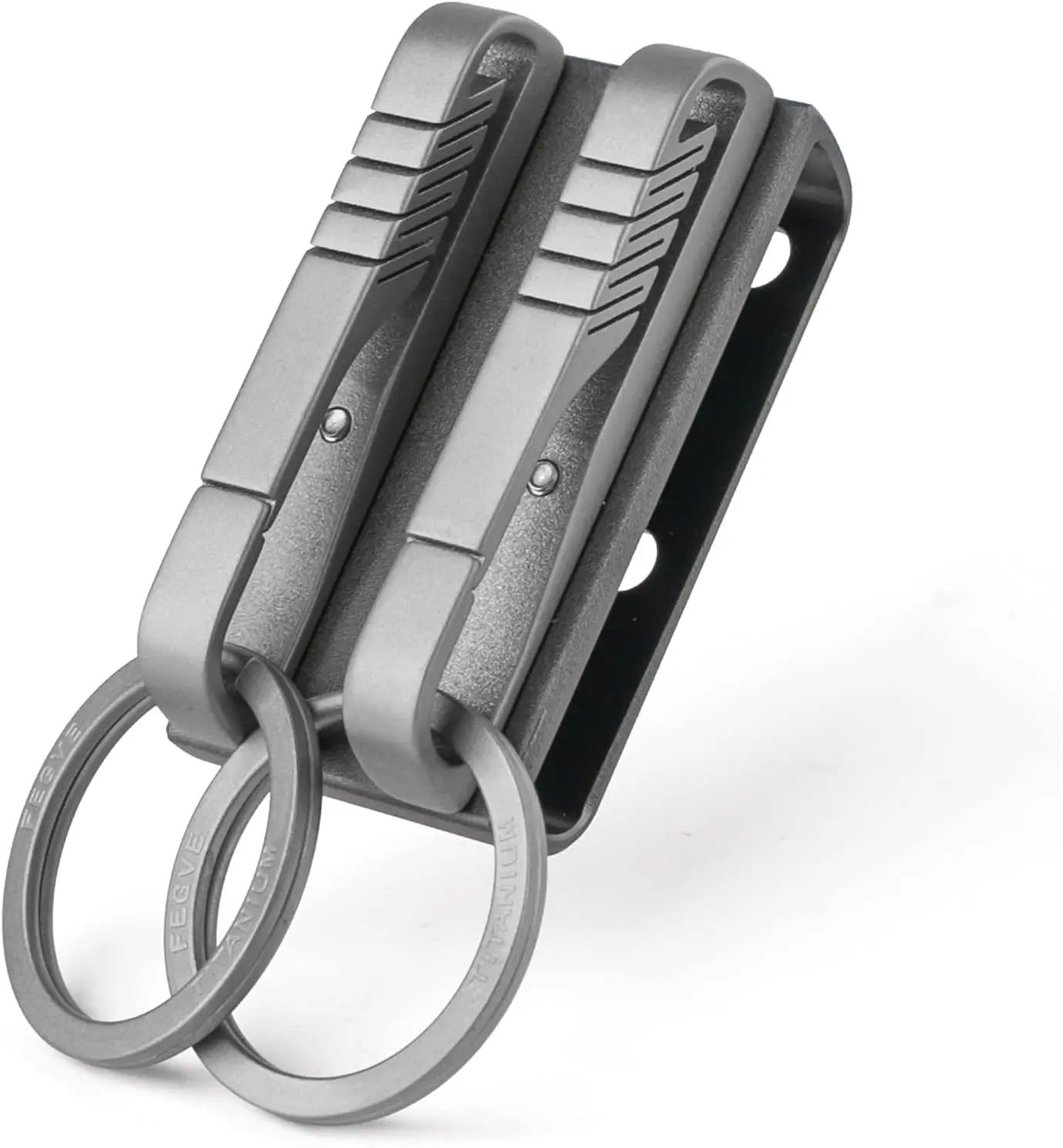 

TISUR Belt loop keychain,Titanium Key Holder with Detachable Keyring,Gifts for men