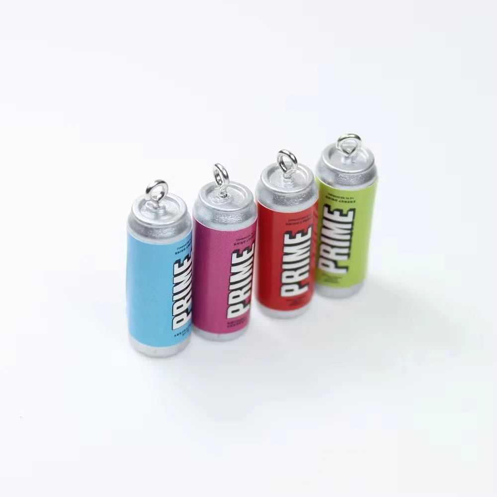 8Pcs/Lot Resin Simulation 3D Drink Can Alcohol Charms Pendant For Earring Bracelet Keychain Diy Jewlery Findding