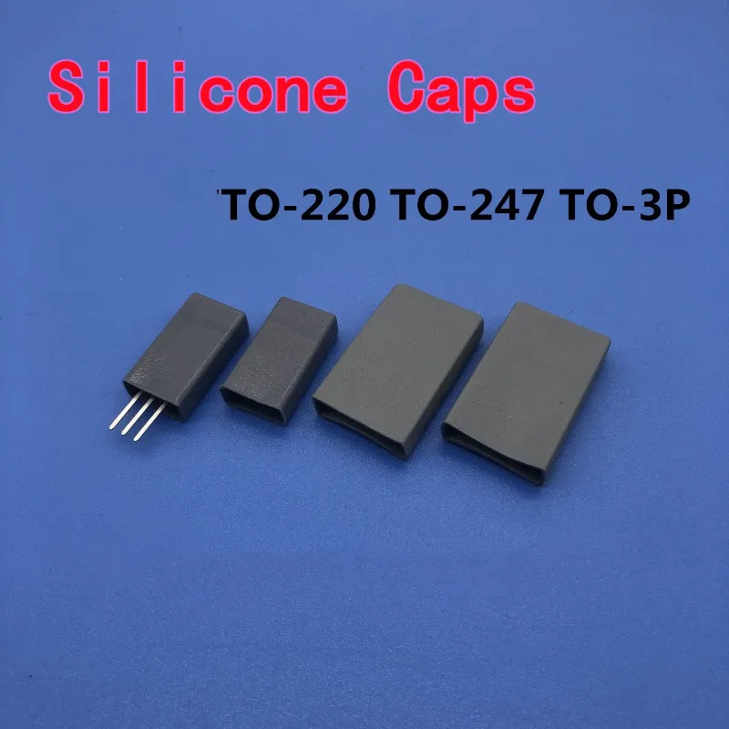 100-500PCS Thermal Conductive Insulating Silicone Caps TO-220A TO-3PA TO-247 Protective Insulating Sleeves