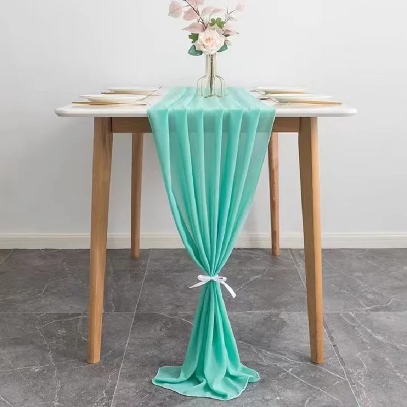 Chiffon Table Runner Elegant Chiffon Birthday Party Table Decoration Romantic Table Runner Various Colors Available For Perfect