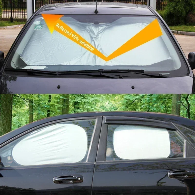 

6PCS Car Sunshade Front And Rear Windshields Privacy Windows Sun Protection Thermal Insulation Sunshades Car Accessories Amagi