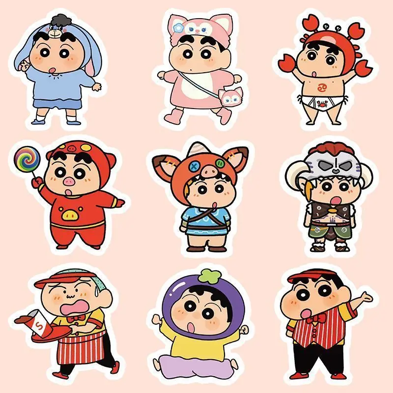 Crayon Shin-chan Cartoon Niedliche 100-teilige Aufkleber Kawaii Schüler DIY Emoticon Pack Dekorations-Aufkleber Karten Anime-Zubehör Großhandel – Detail 7