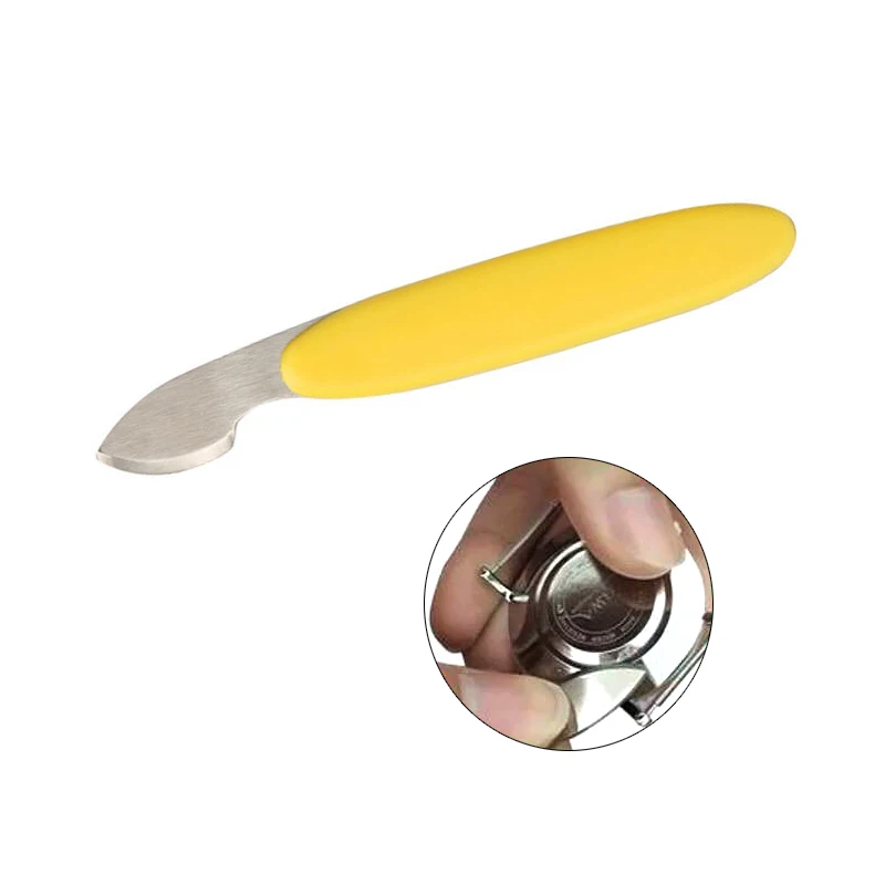 2 piezas de cuchillo de apertura de cubierta trasera de reloj y cambiador de batería de reloj para relojero cuchillo de reparación de teléfono móvil