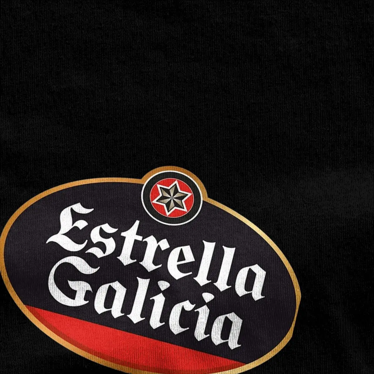 Estrella Galicia Beer Spain T-Shirt Men\'s Lager Beer Vintage Cotton T-Shirts Summer Round Neck Tee Shirt Oversized Clothing