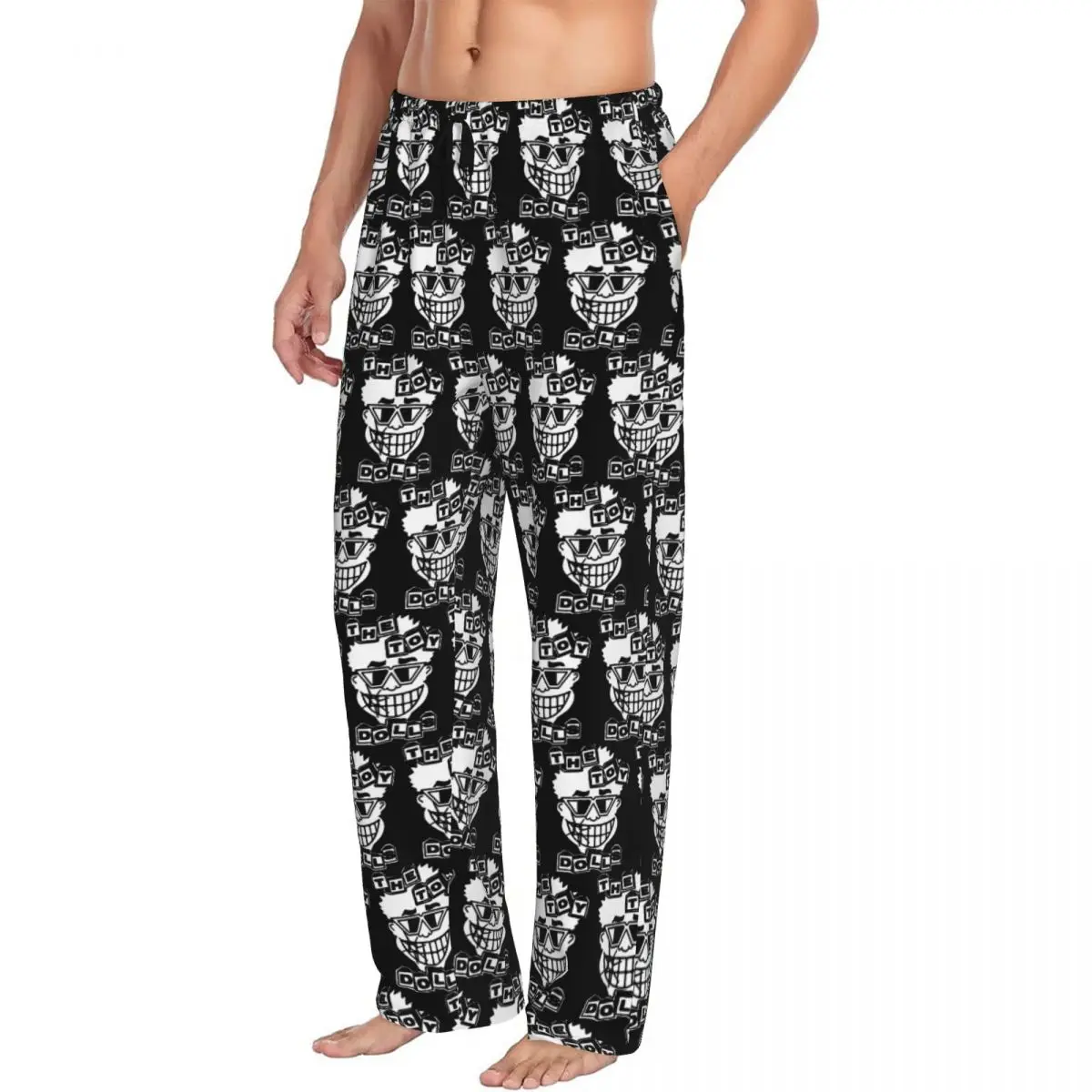 

Custom The Toy Dolls Men Pajama Pants Lounge Sleep Sleepwear Bottoms with Pockets